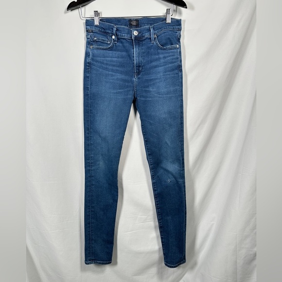 Citizens of Humanity essential high rise stretch skinny jeans distressed 29 blue - Picture 2 of 10